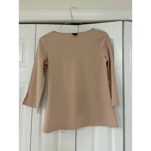 Ann Taylor Blush Pink Boatneck 3/4 Sleeve Blouse Top NWT Small